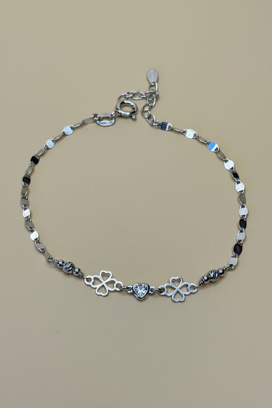 “Sorrento” 925 Silver, Heart & Clover