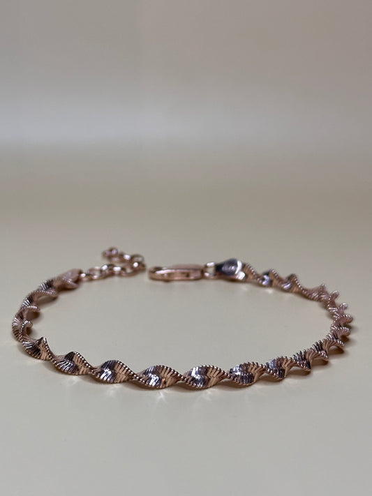 "Positano" 925 rose gold plated silver with twisted design