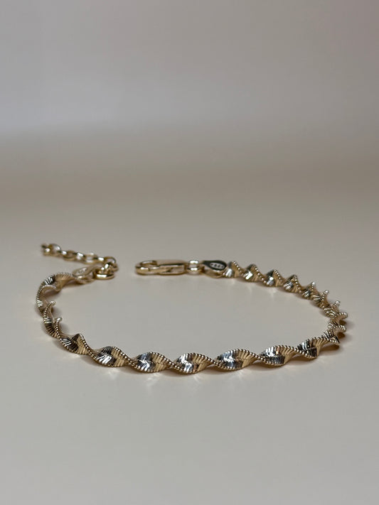 "Bellagio" 925 Gold-Plated Silver with Twisted Design