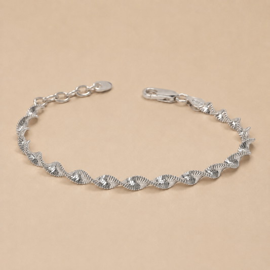 Ravello – Silberarmband mit gedrehter Gliederstruktur