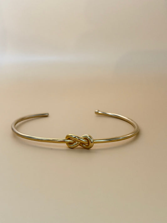 "Urbino" - Bracciale con nodi in argento placcato oro