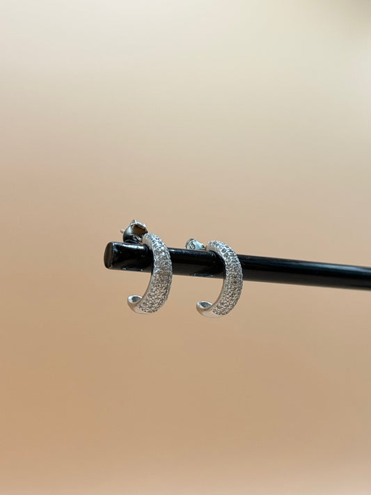 "ARGENTA" Creolen aus 925 Sterlingsilber mit Zirkonia
