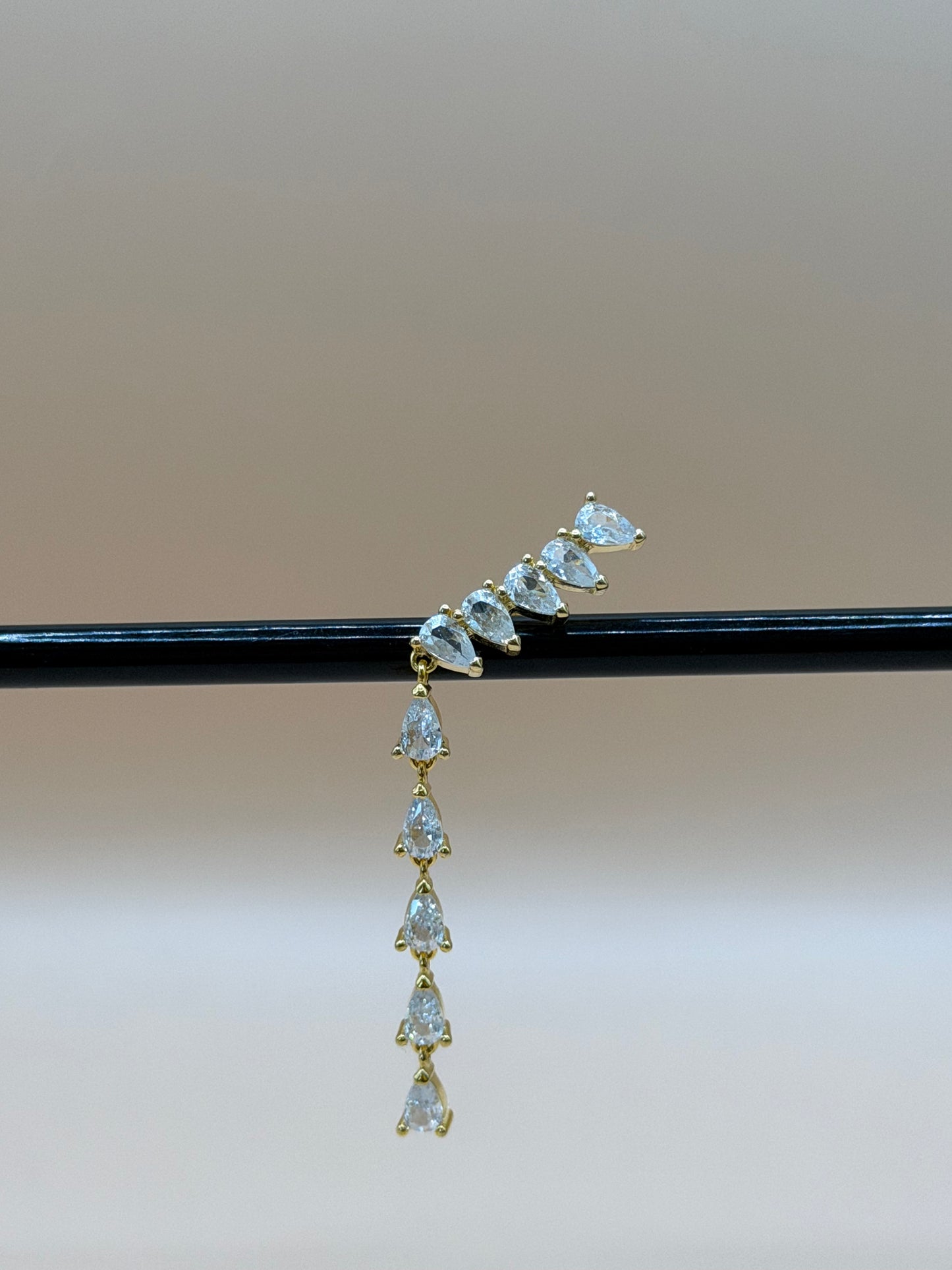 "GRAZIA" (links) 925 Sterling Silber vergoldet mit Zirkonia