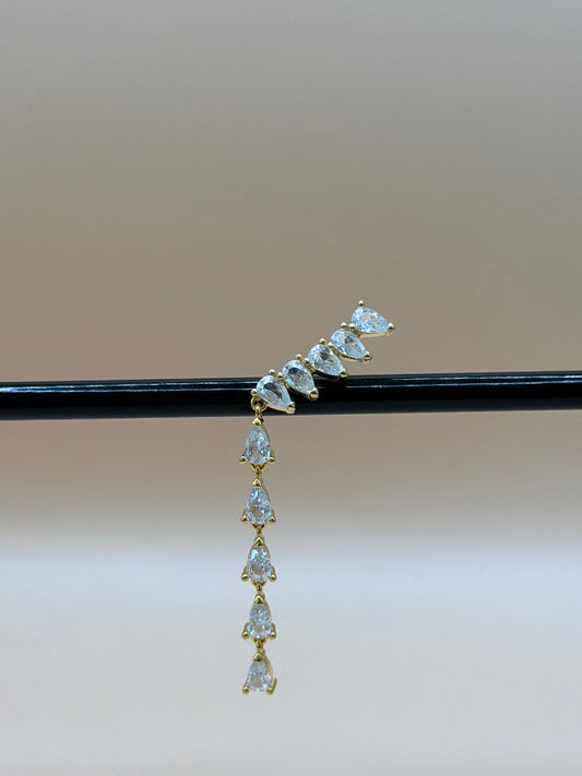 "GRAZIA" (links) 925 Sterling Silber vergoldet mit Zirkonia