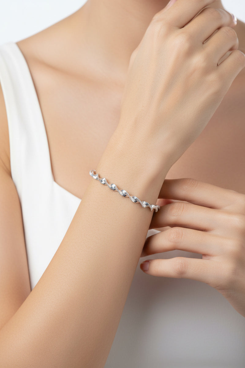 Ravello – Silberarmband mit gedrehter Gliederstruktur