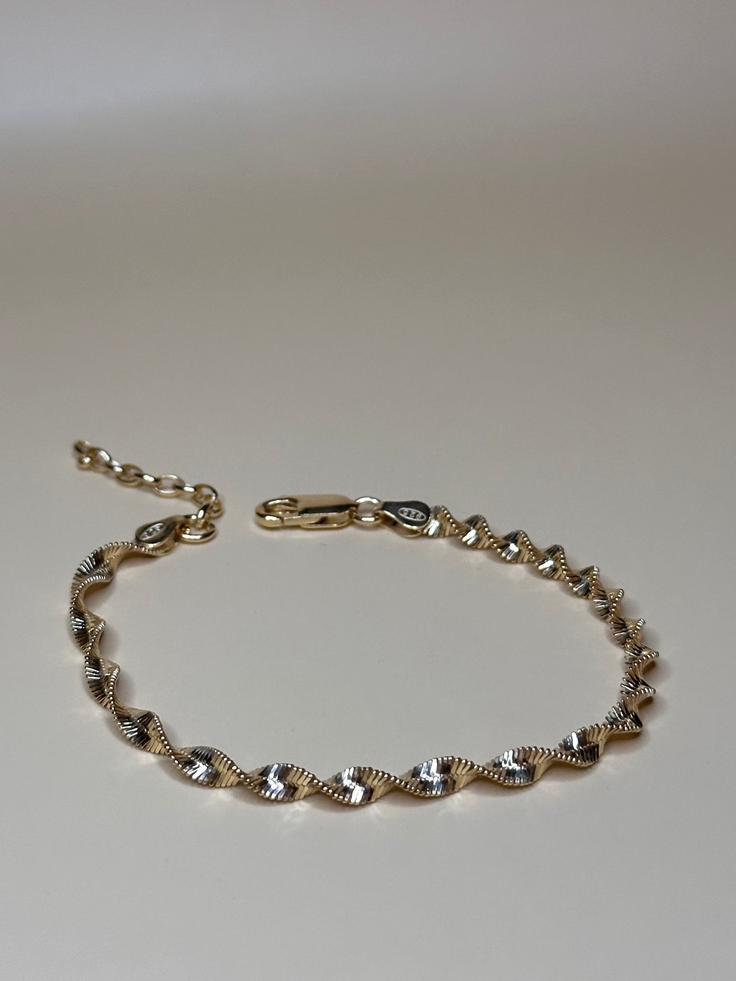 "Bellagio" 925 Gold-Plated Silver with Twisted Design