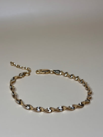 "Bellagio" 925 Gold-Plated Silver with Twisted Design
