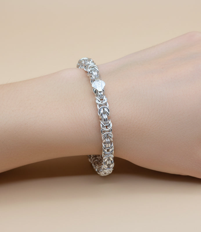 “Roma” – Handgefertigtes 925 Sterling Silber Armband
