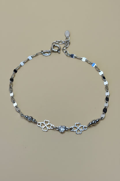 “Sorrento” 925 Silver, Heart & Clover