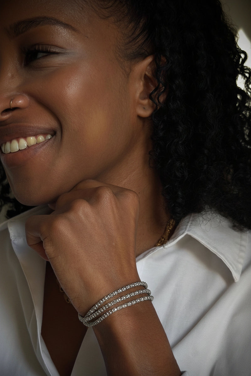 Modena – Mehrreihiges Silberarmband