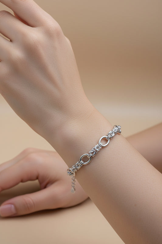 “Firenze” – Bracciale intrecciato in argento Sterling 925