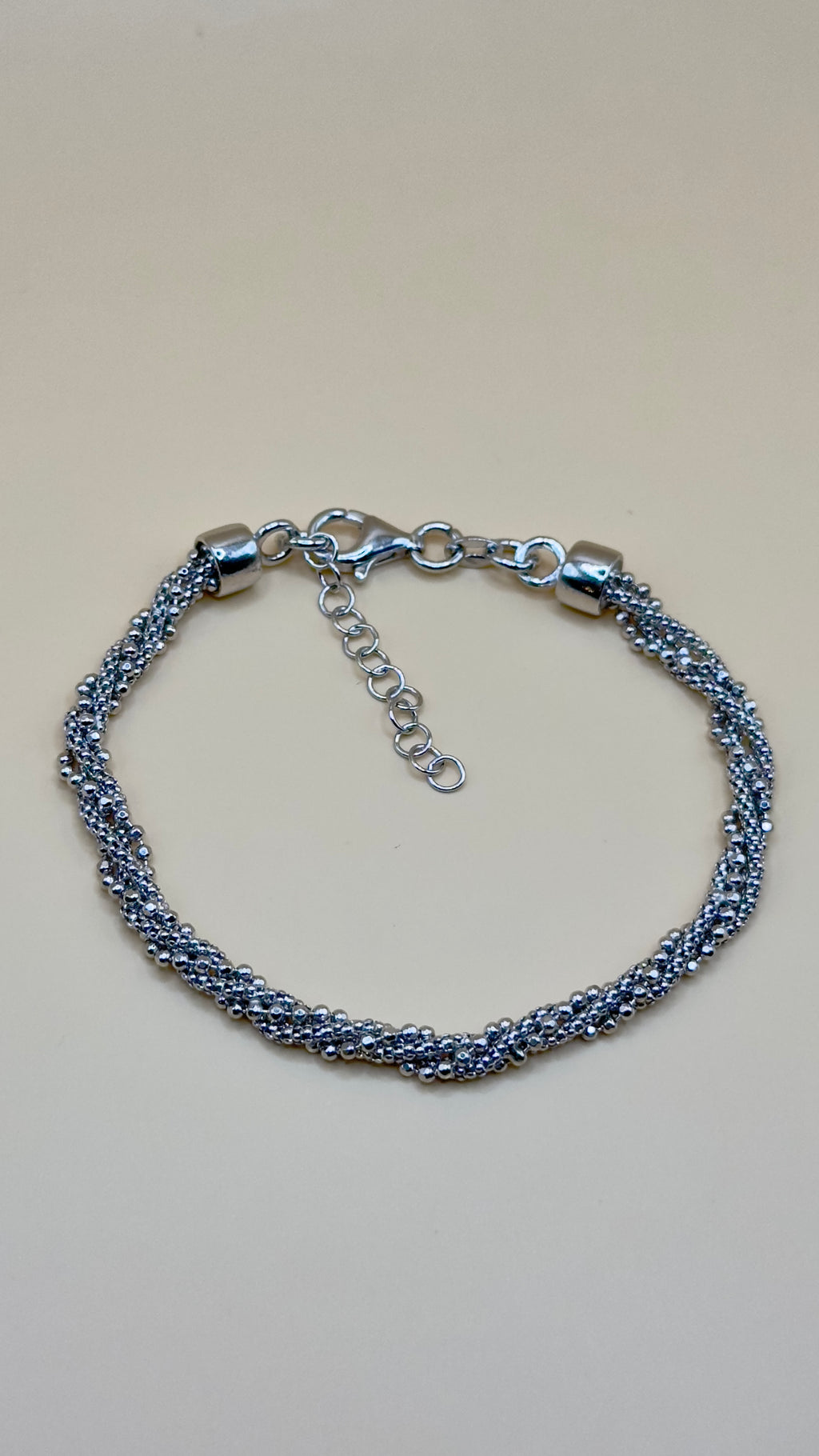 “Brera” – handgefertigtes geflochtenes Armband in Sterling Silber