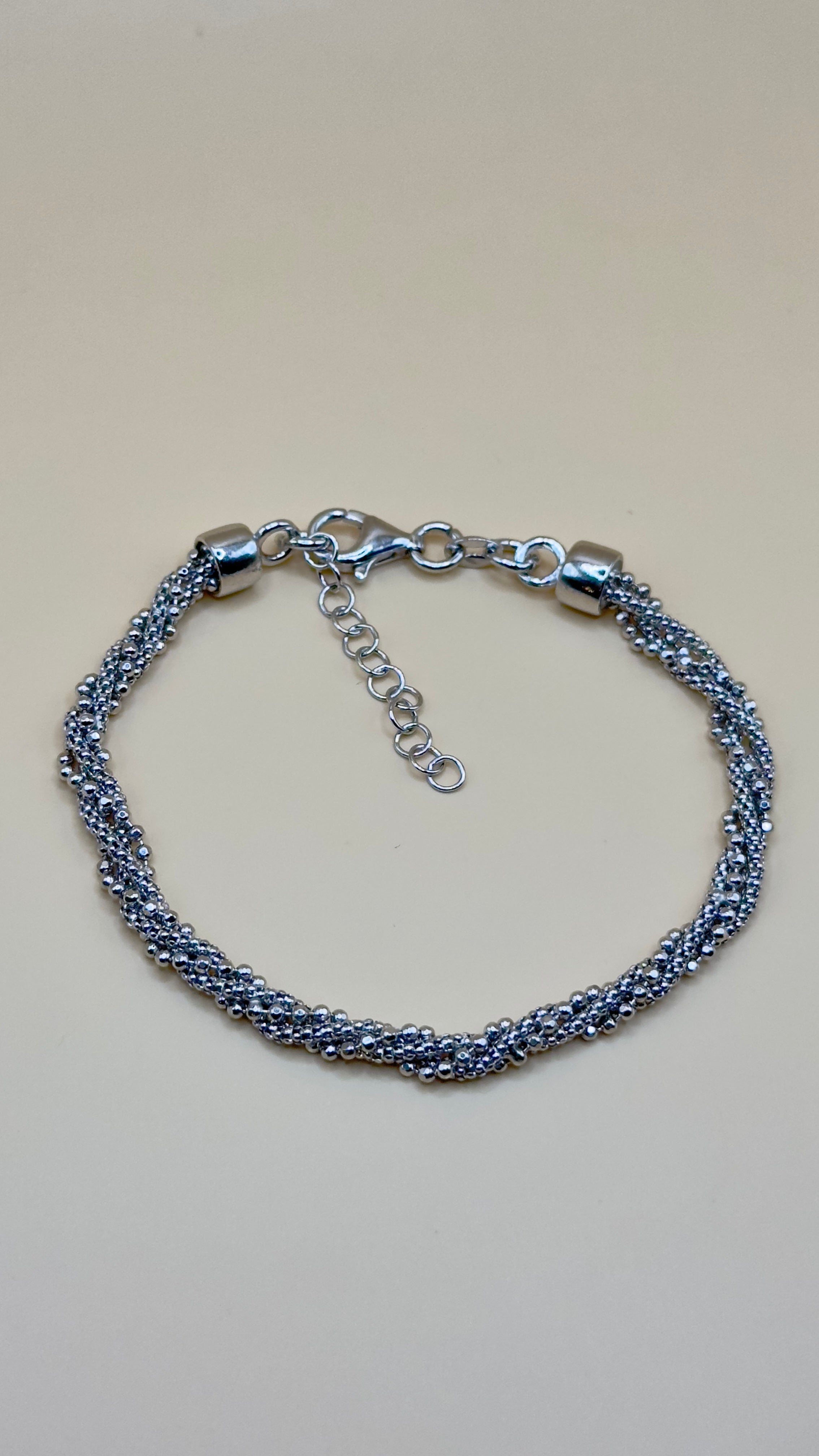 “Brera” – handgefertigtes geflochtenes Armband in Sterling Silber