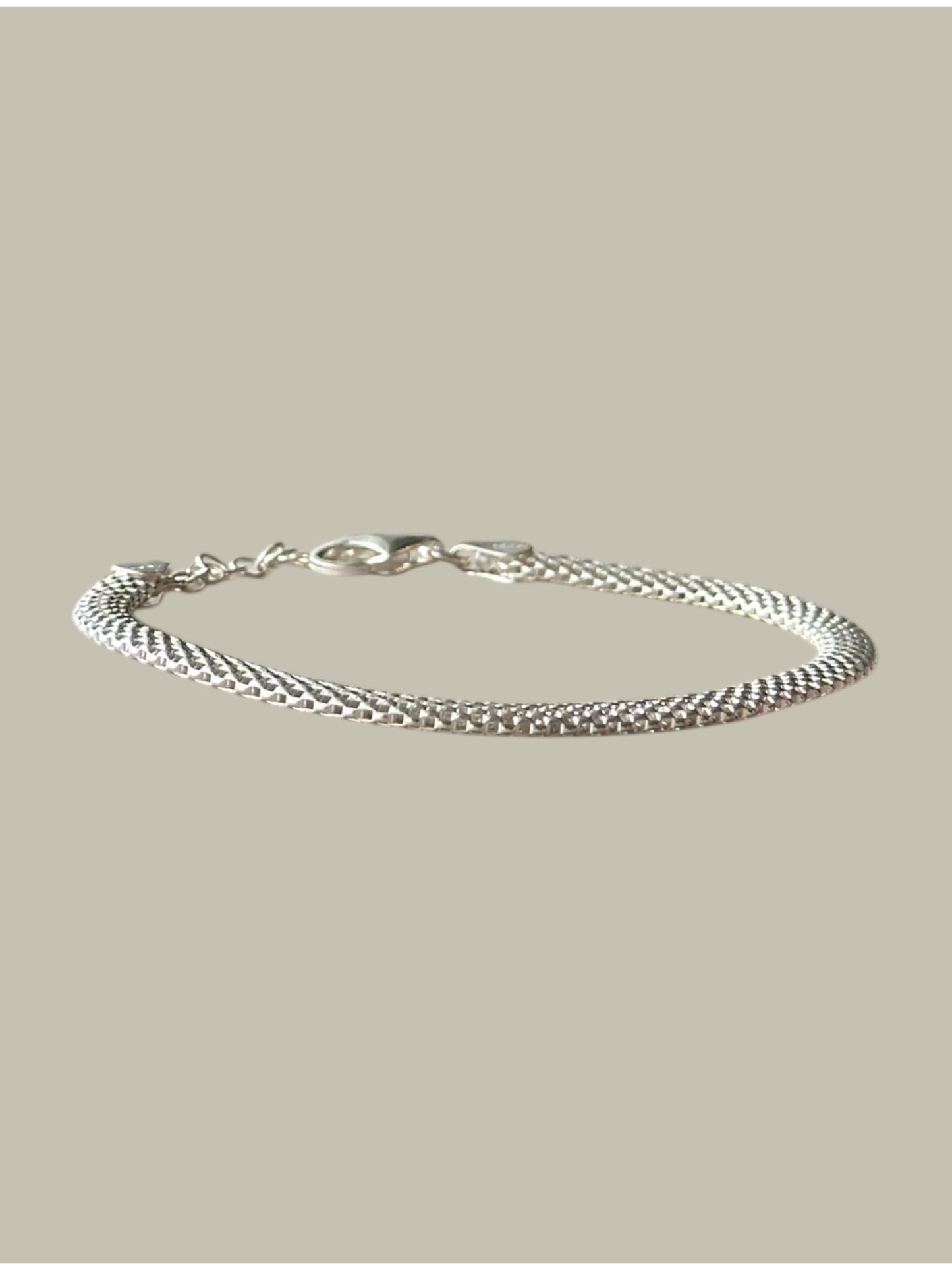 "Torino“ – Armband aus 925er Sterlingsilber mit Mesh-Struktur