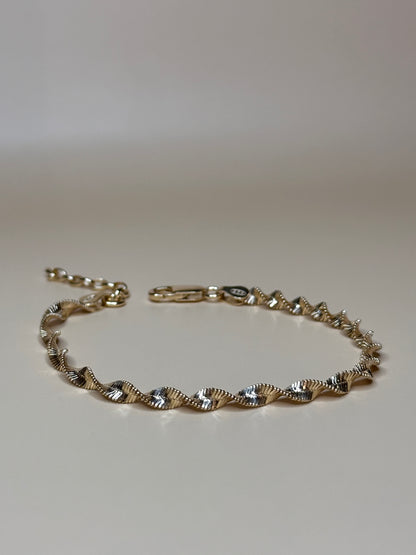 "Bellagio" 925 Gold-Plated Silver with Twisted Design