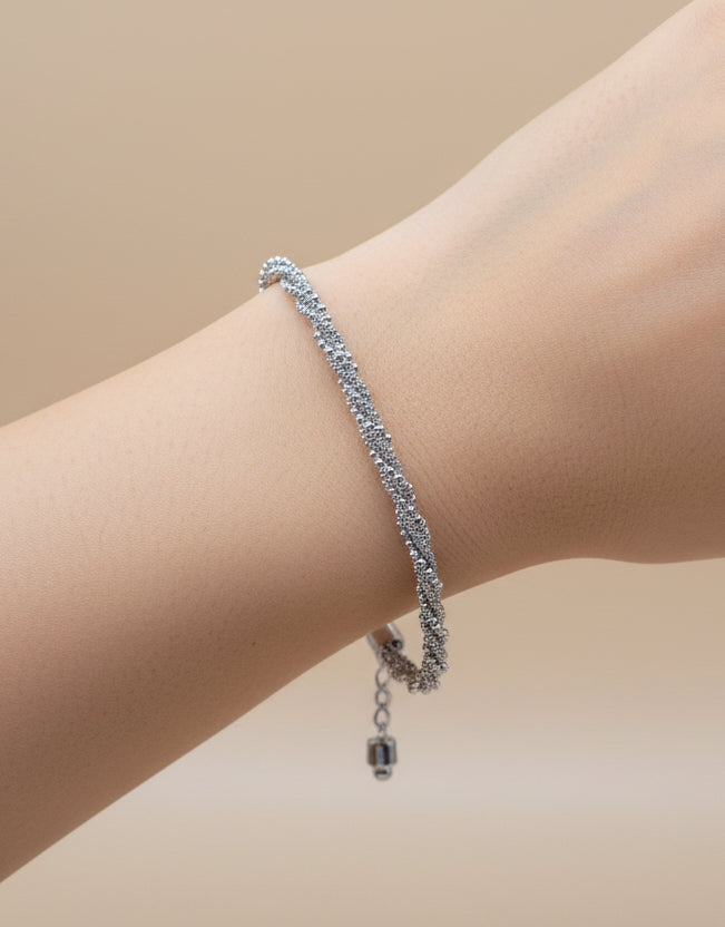“Brera” – handgefertigtes geflochtenes Armband in Sterling Silber