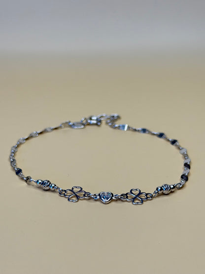 “Sorrento” 925 Silver, Heart & Clover