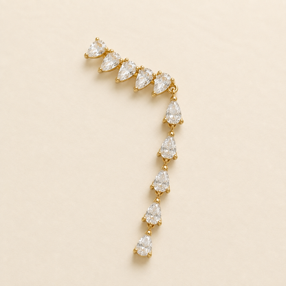 Grazia – Linker Chandelier-Ohrring mit Zirkonia