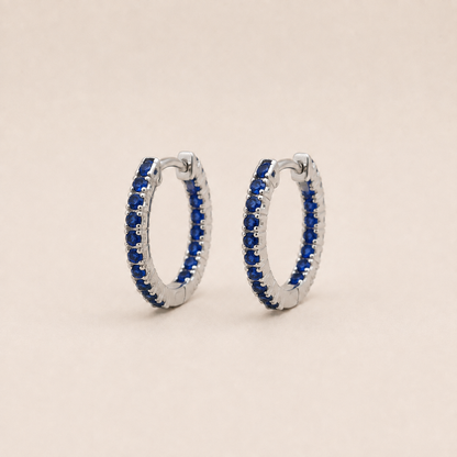Celestia – Creolen mit blauen Zirkonia