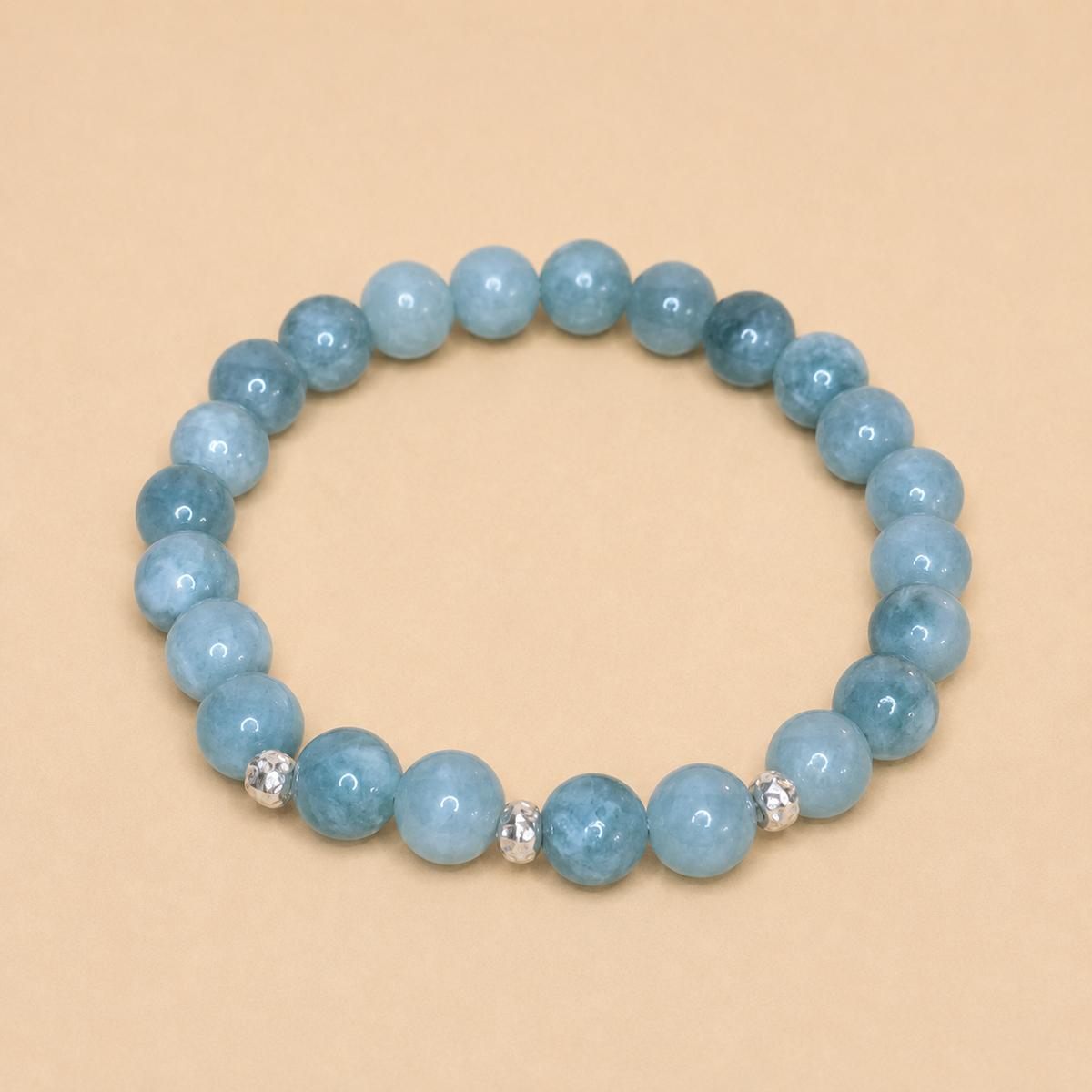 Locarno – Aquamarin-Perlenarmband