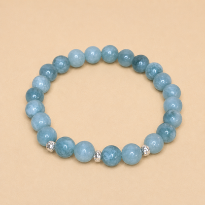 Locarno – Aquamarin-Perlenarmband