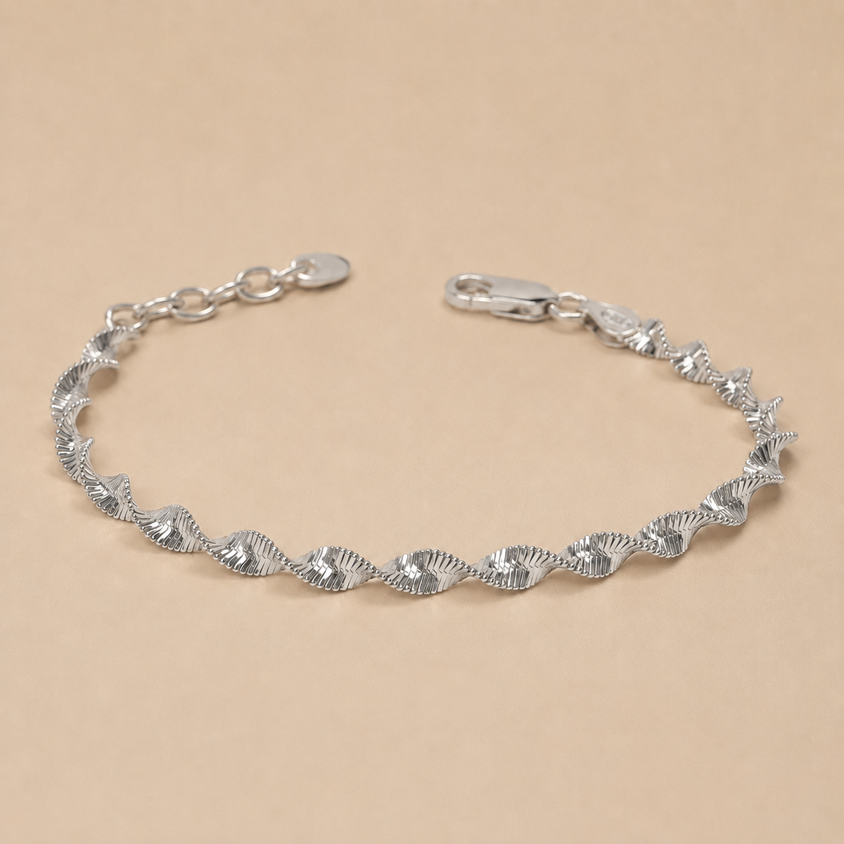 Ravello – Silberarmband mit gedrehter Gliederstruktur