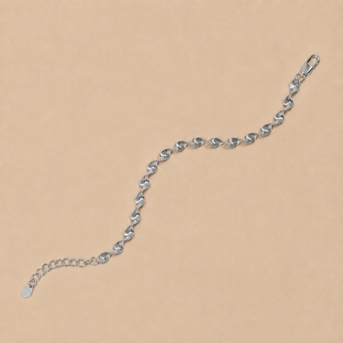 Ravello – Silberarmband mit gedrehter Gliederstruktur