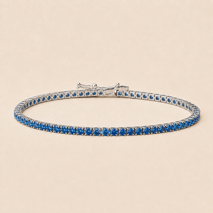 Capri – Blaues Zirkonia-Tennisarmband