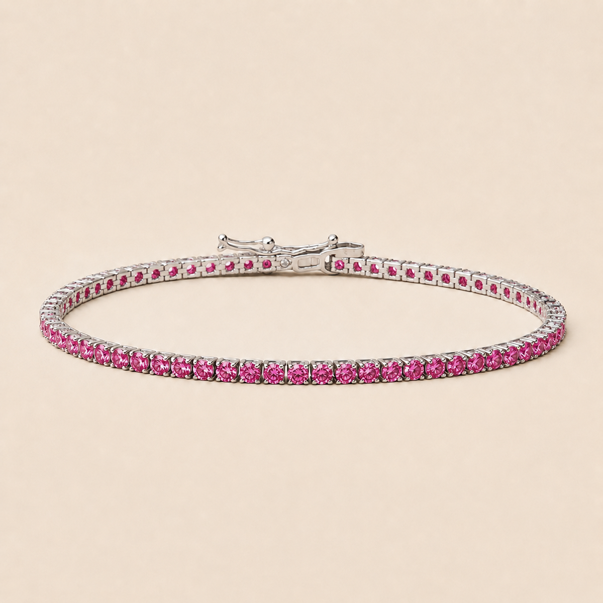 Verona – Rosa Zirkonia-Tennisarmband