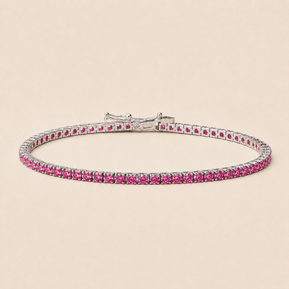 Verona – Rosa Zirkonia-Tennisarmband