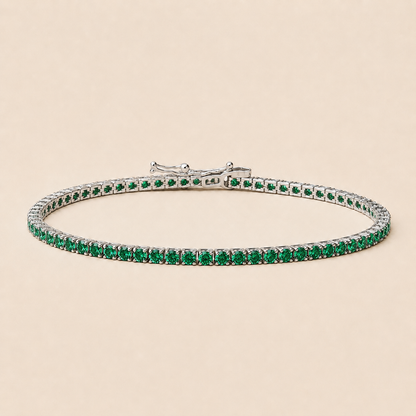 Portofino – Grünes Zirkonia-Tennisarmband