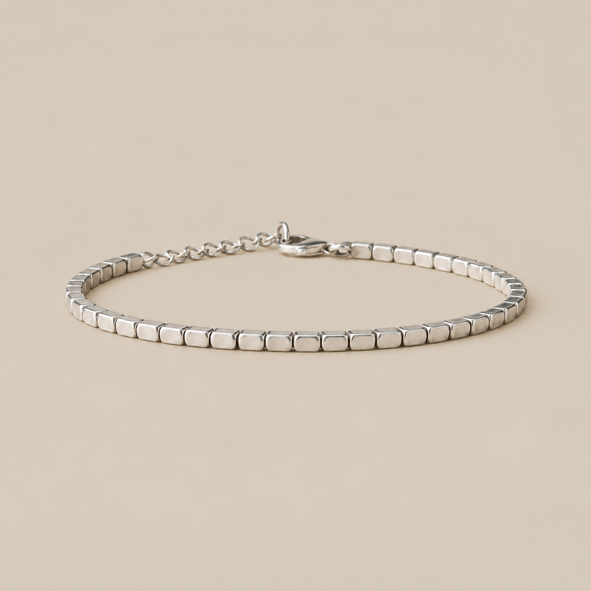 Bergamo – Box-Chain-Armband mit rechteckigen Gliedern