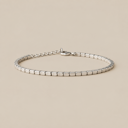 Bergamo – Box-Chain-Armband mit rechteckigen Gliedern