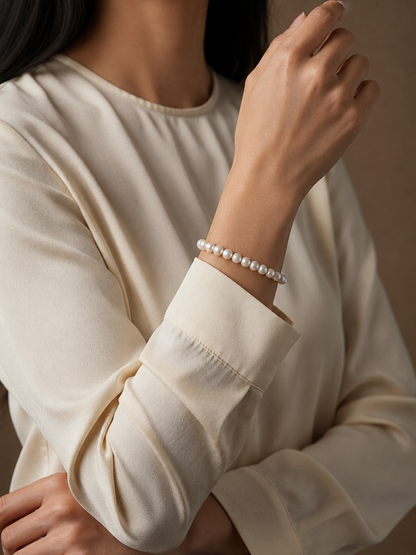 Venezia – Weisses Perlenarmband