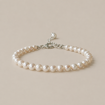 Venezia – Weisses Perlenarmband