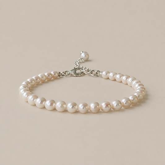 Venezia – Weisses Perlenarmband