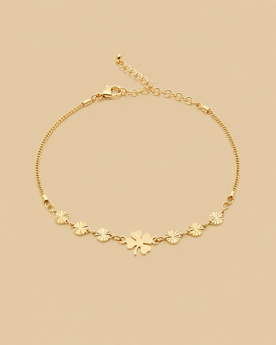 Taormina – Vergoldetes Armband mit Kleeblatt