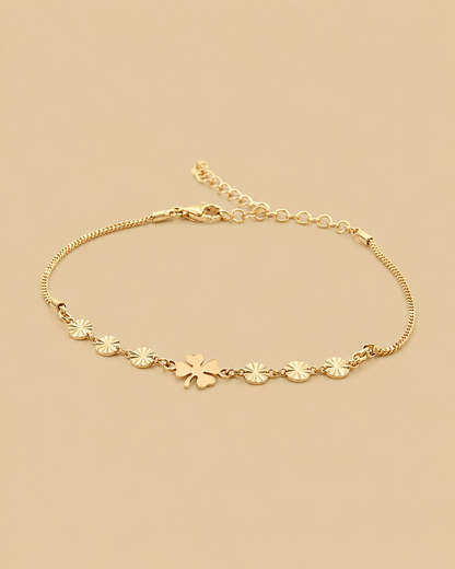 Taormina – Vergoldetes Armband mit Kleeblatt