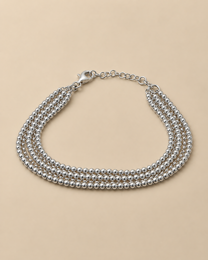 Modena – Mehrreihiges Silberarmband