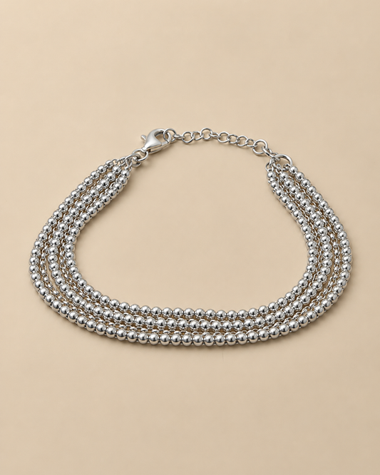 Modena – Mehrreihiges Silberarmband
