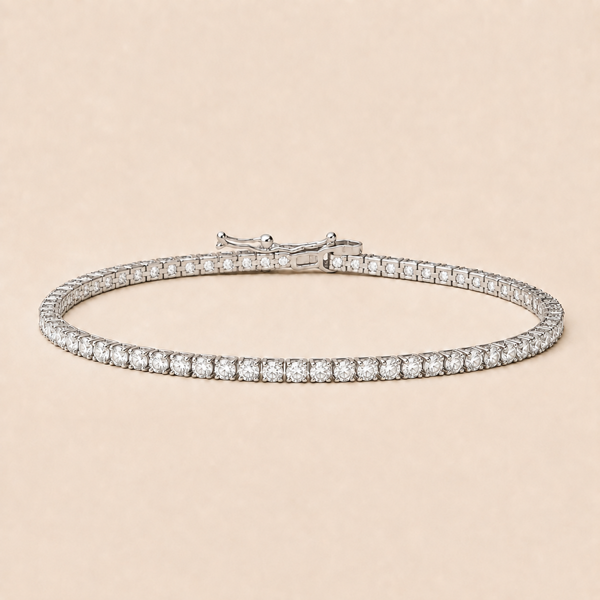Amalfi – Weisses Zirkonia-Tennisarmband