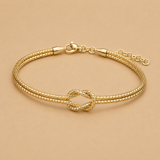 Pavia – Vergoldetes Armband mit fein strukturierter Oberfläche