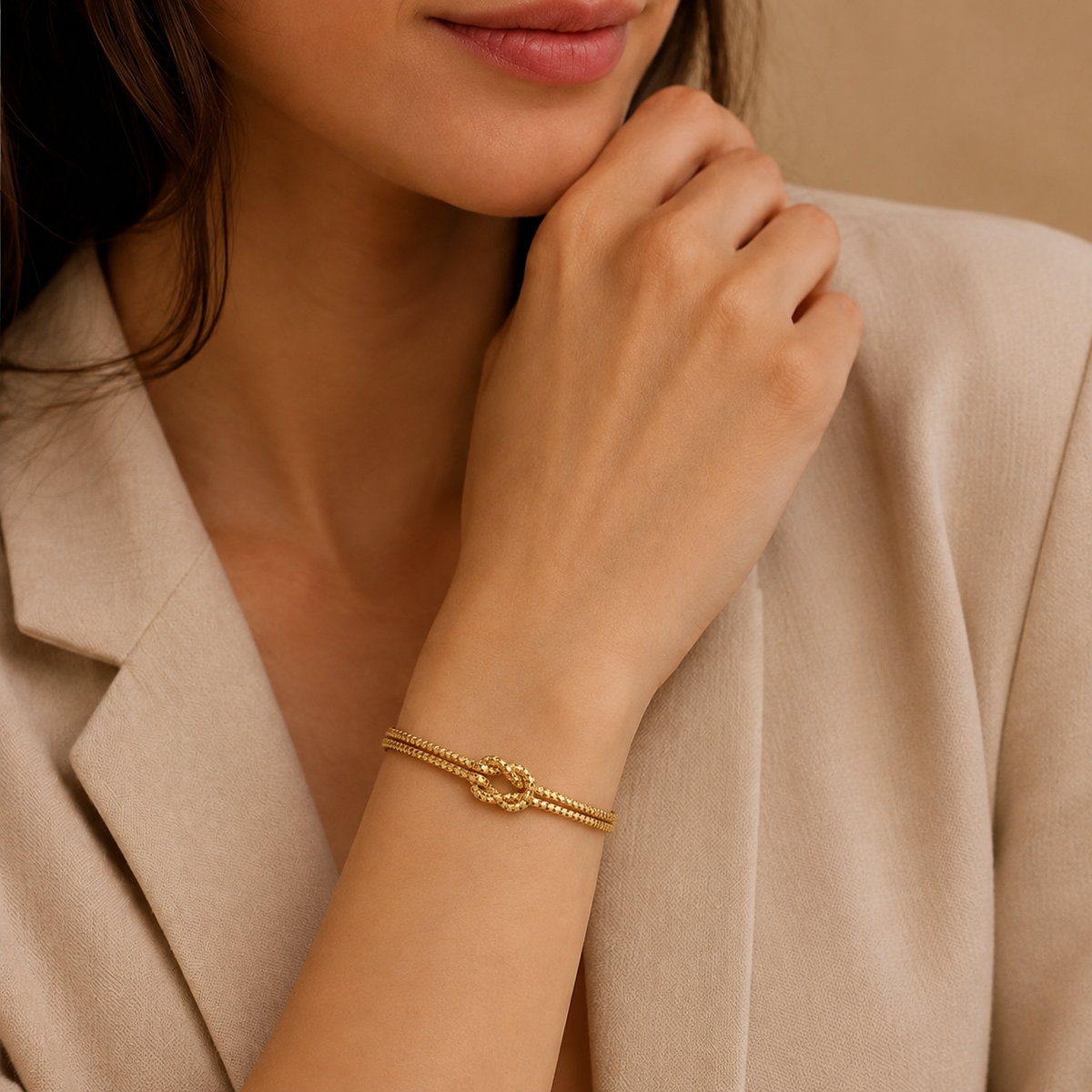Pavia – Vergoldetes Armband mit fein strukturierter Oberfläche
