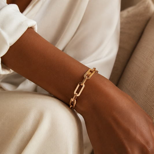 Arezzo – Rosévergoldetes Statement-Gliederarmband