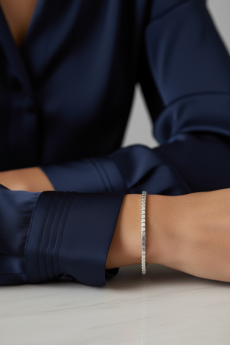 Bergamo – Box-Chain-Armband mit rechteckigen Gliedern