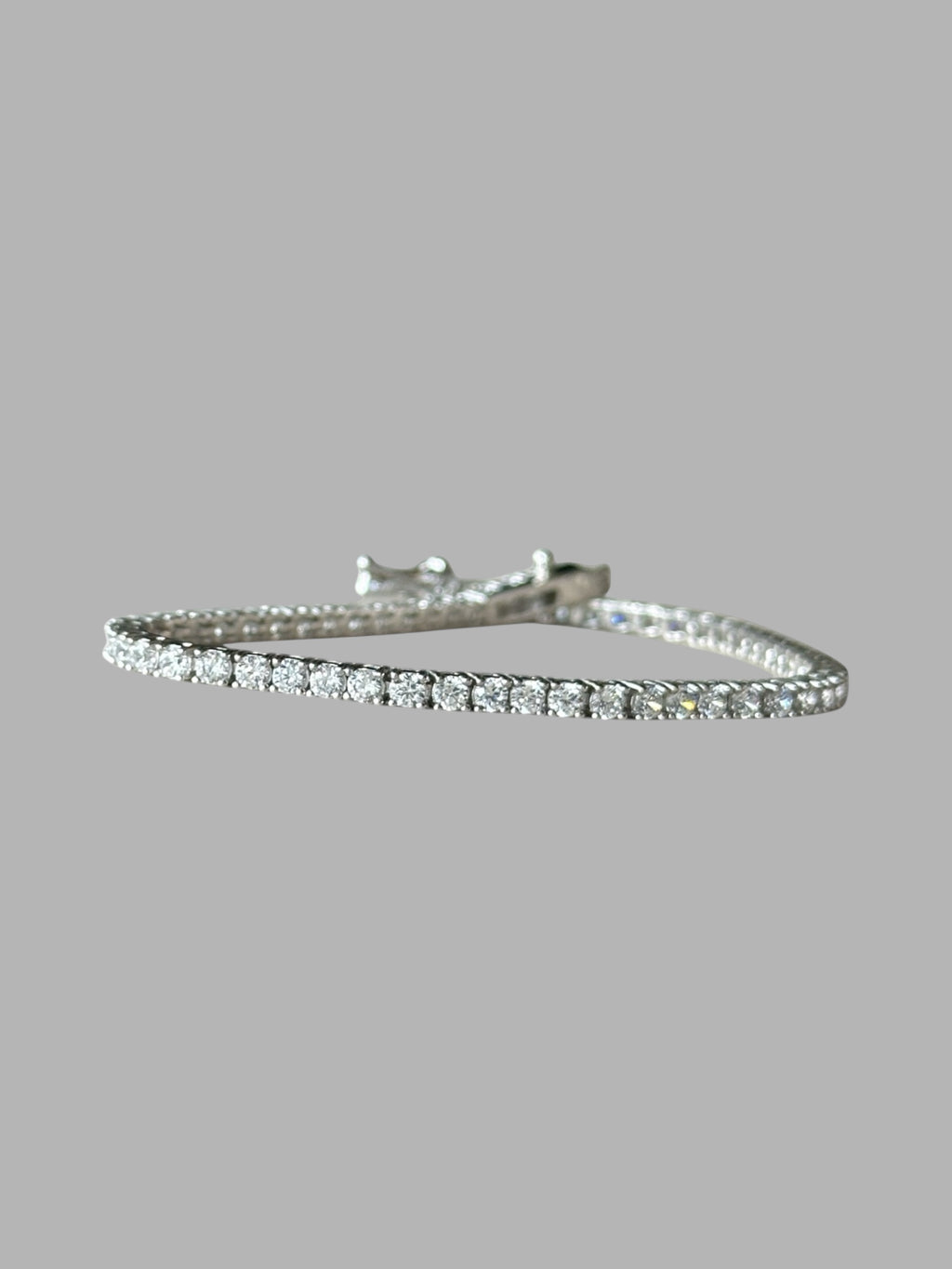 “Amalfi” – 925er Silber, Tennisarmband mit Weißem Zirkonauszug