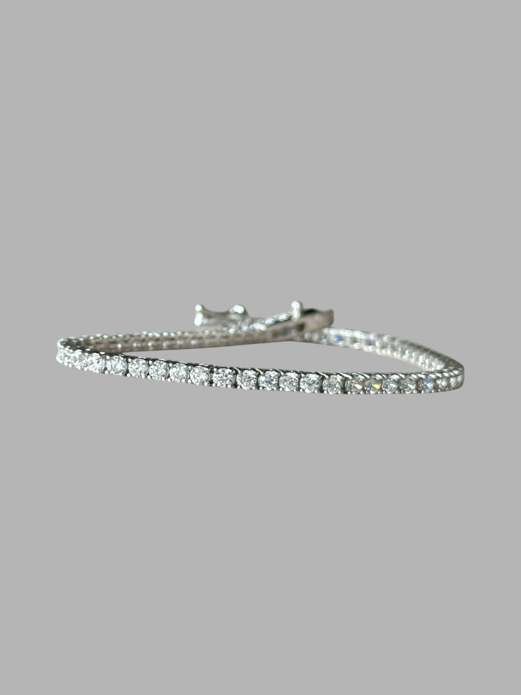 “Amalfi” – 925er Silber, Tennisarmband mit Weißem Zirkonauszug