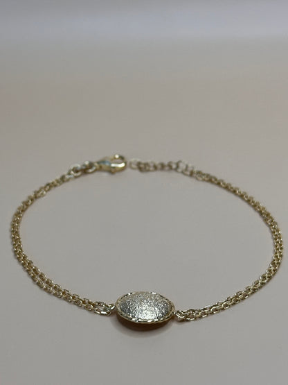 “Orvieto” Vergoldetes 925 Sterling Silber mit strukturierter Scheibe