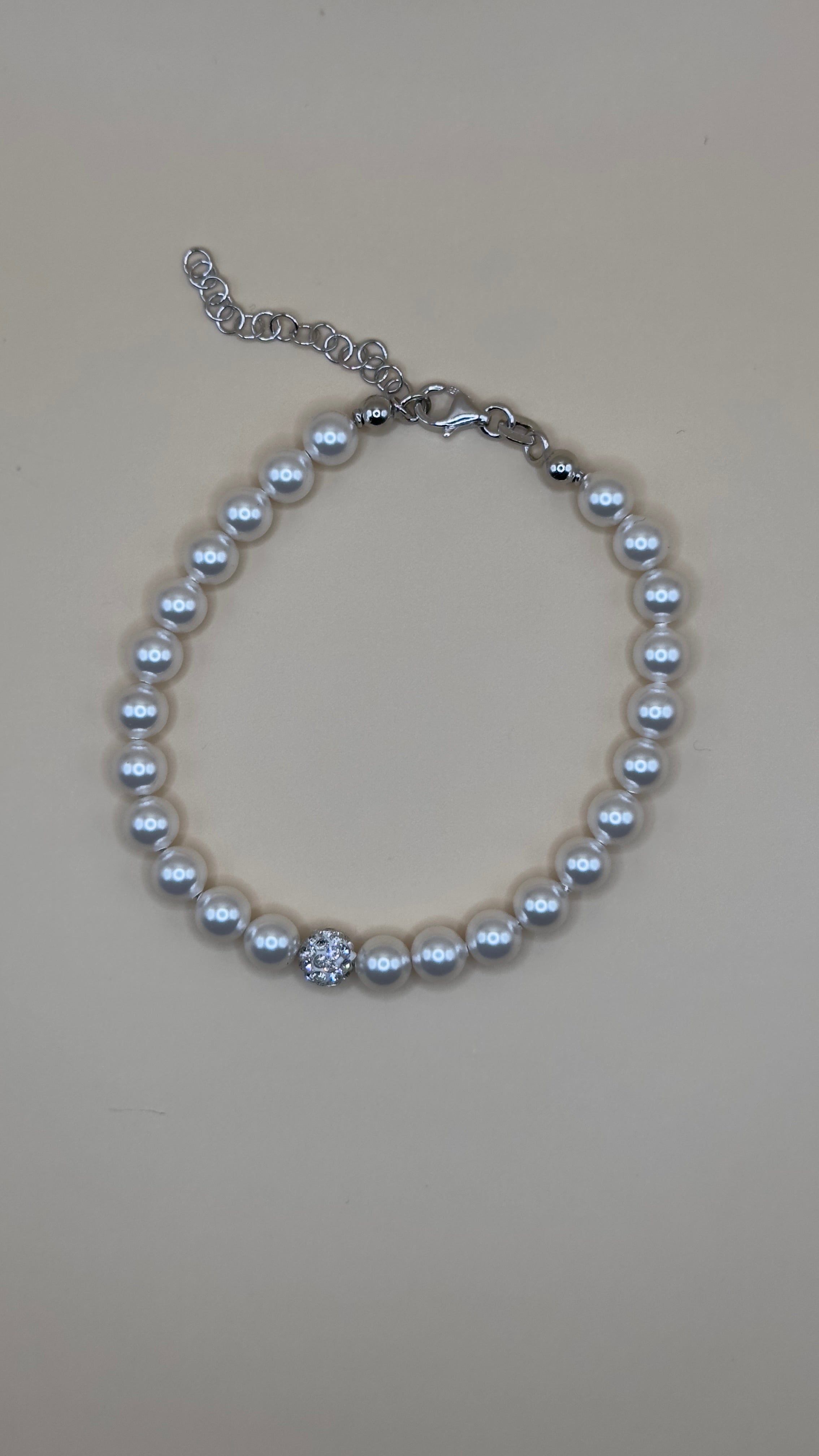 “Perugia” – Armband aus 925er Silber mit Perlen & Zirkonia