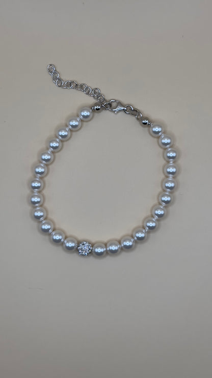 “Perugia” – Armband aus 925er Silber mit Perlen & Zirkonia